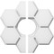 Ekena Millwork Daisy Architectural Grde PVC Contemporary Ceiling Medallion, Two Piece, 10"OD x 3"ID x 3 1/2"C x 1"P CMP10DY2-03000 - alternate 1